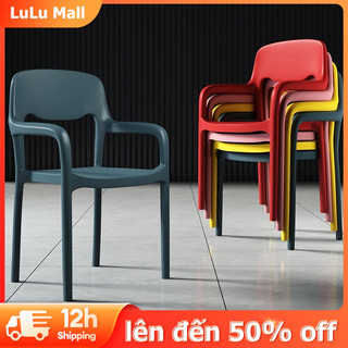 LuLu Ghế Nhựa Đúc Nguyên Khối  Ghế Nhà Hàng Quán Cafe Trà Tranh Nhiều Màu Sắc Hội Nghị