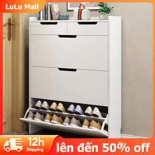 LuLu Tủ giày gỗ Giá Kệ Hộp Tủ Giày Thông Minh Gỗ Nhựa Chống Nước Phong Cách Hàn Quốc Chất Liệu An Toàn