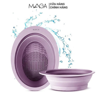 Dụng Cụ Giặt Cọ Và Mút Cao Cấp MAGA Makeup Brush Cleaning (Tím)