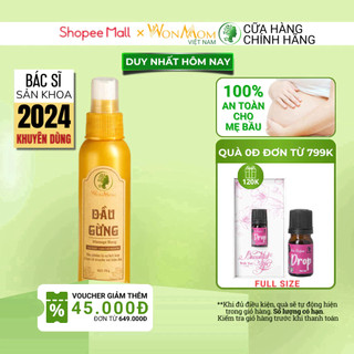 Dầu gừng WonMom massage bụng tan mỡ sau sinh dưới 3 tháng 70g