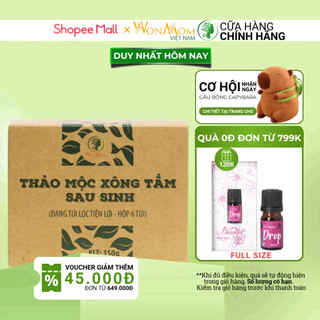 Thảo mộc xông tắm sau sinh giúp thư giãn, thải độc tố cho mẹ sau sinh từ 100% thảo dược tự nhiên WonMom