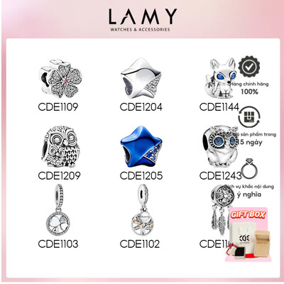 Charm bạc LAMY may mắn thi cử Lucky Exam charm xỏ vòng - Bạc cao cấp S925