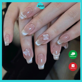 Nail box móng úp thiết kế mắt mèo nb81 nailbox thạch mắt mèo đính charm - annienails