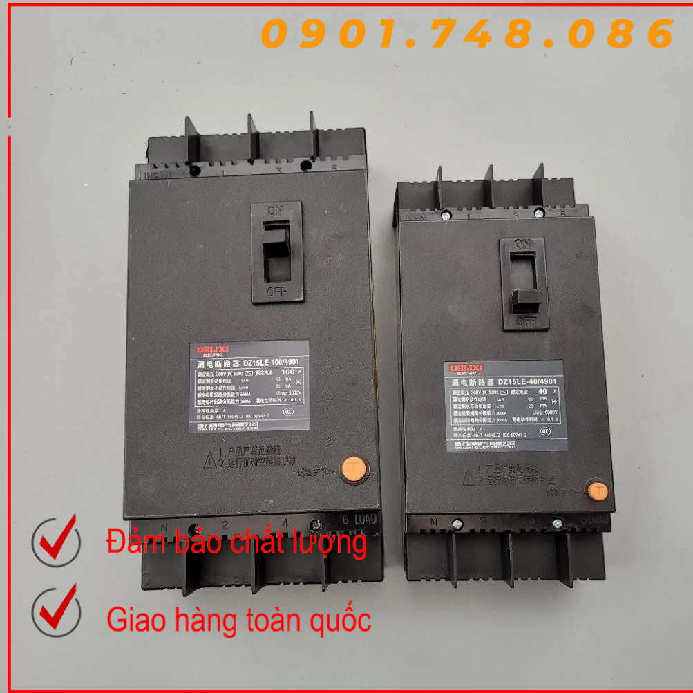 Aptomat khối 3 pha DELIXI chống giật, chống quá tải hàng chính hãng.
