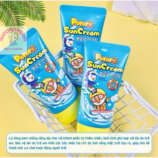 ( Mẫu Mới 2024) Kem chống nắng Pororo Hàn Quốc dành cho trẻ sơ sinh và em bé đến 15 tuổi.