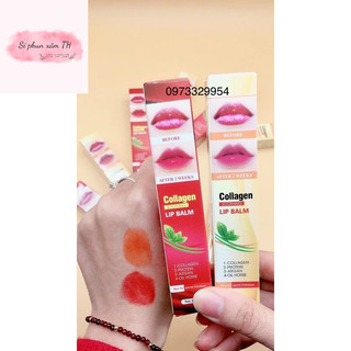 Dưỡng kích màu môi Collagen Lip Balm, son dưỡng có màu sau phun xăm thẩm mỹ ,check mã-Usa 15gram