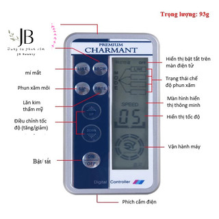 Máy Phun Xăm Và Phi Kim Kỹ Thuật Số Charmant I (Tặng 5 Kim Phun Xăm)