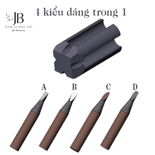 Khuôn gọt chì kẻ lông mày, môi 4 dáng khuôn, chuốt chì kẻ mày