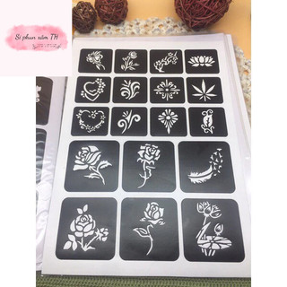 Bộ 522 hình mẫu khuôn xăm, scan dán hình mini dễ thương
