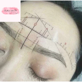 Combo 10 chiếc thước dán đo vẽ lông mày phun xăm tỉ lệ vàng