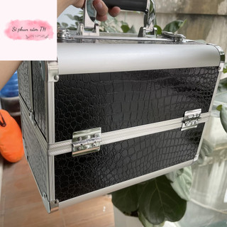 Cốp khung vân cá 5 ngăn siêu bền đựng đồ phun xăn nail mi makeup