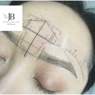 Combo 10 chiếc thước dán tỉ lệ vàng đo vẽ lông mày phun xăm