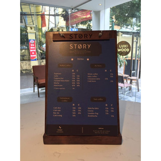 Menu size A4, A5 kèm đế gỗ (FREE KHẮC LOGO) - LUXI DECOR