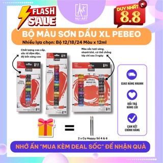 Màu sơn dầu xl cao cấp pebeo - bộ 12/18/24 màu x tuýp 12ml