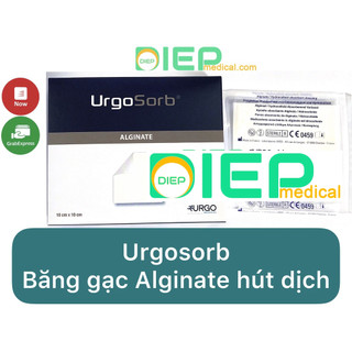 ✅ URGOSORB miếng 10cm x 10cm - Băng gạc Alginate hút dịch, cầm máu, nhanh lành thương Urgo Sorb (Chính hãng Urgo - Pháp)