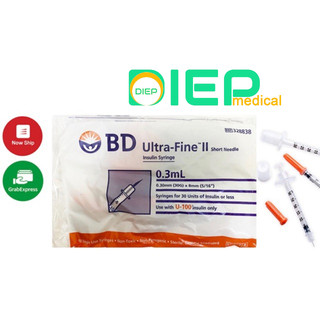 ✅ BD ULTRA - FINE II SHORT NEEDLE 0.3ML/U100 BỊCH 10 CÂY - Kim tiêm Insulin đái tháo đường