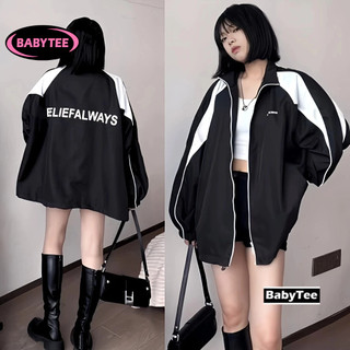 Áo khoác dù belief always unisex nam nữ chất dù 2 lớp, áo khoác bomber cổ đứng form rộng phối tay in chữ ulzzang babytee