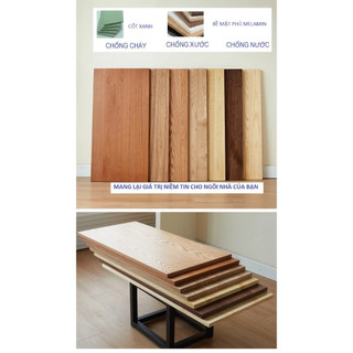 ⚡️ ⚡️ Mặt bàn gỗ CN MDF xanh Chống ẩm 2 mặt phủ Melamin dán chỉ nẹp nhựa PVC các cạnh ((HOT Siêu rẻ))