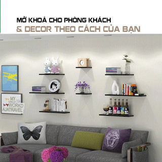 Kệ, đợt, Thanh ngang gỗ thẳng treo tường trang trí Decor, Gỗ MDF cốt xanh chống ẩm, Dầy 17mm Rộng 15cm Dài 40/60/80cm