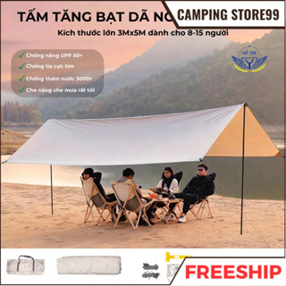 Tấm tăng lều tank bạt che nắng chống mưa, bạt lót cắm trại du lịch dã ngoại dày rộng, màu săc mát mẻ - DCP20