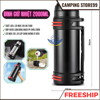  Bình Giữ Nhiệt 2000ml Cốc giữ nhiệt 1200ml Cao Cấp Phong Cách Hiện Đại Giữ Nhiệt Lâu 