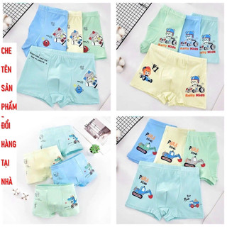 Sét 5-10 quần lót đùi,Quần chip đùi bé trai hoạ tiết hoạt hình
