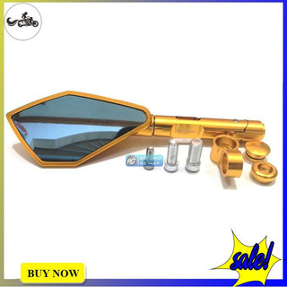 Gương chiếu hậu RIZOMA 5 cạnh loại 1 full nhôm - Vàng (1 CÁI)