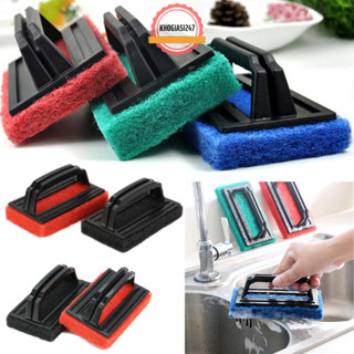 Bàn Chải Bọt Biển Chà Rửa Nhà Bếp, Nhà Vệ Sinh Sạch Nhanh Các Vết Bẩn Chuyên Dụng Có Cán Tay Cầm