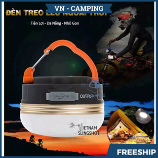 Đèn led treo lều, đèn treo lều dã ngoại, đèn cắm trại nhỏ gọn có sạc USB có thể thu gọn tiện lợi