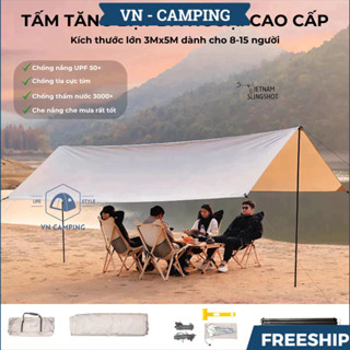 Tấm tăng lều tank bạt che nắng chống mưa, bạt lót cắm trại du lịch dã ngoại dày rộng, màu săc mát mẻ - DCP20