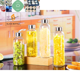10 chai thủy tinh dây xách 300ml - combo 10 bình thủy tinh đựng nước 300ml