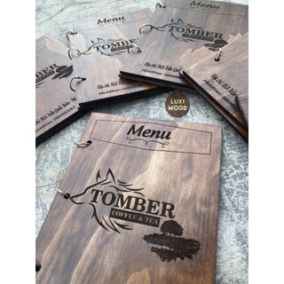 [FREE THIẾT KẾ] Combo 3 quyển Menu khoen tròn - Menu Nhà hàng - Cafe LUXI decor