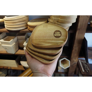 Khay, thớt gỗ decor 05 Lệch nhỏ ( hỗ trợ lên màu và khắc free logo)