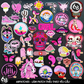 Patch vải ủi nhiệt thêu logo hình dễ thương cute độc lạ sticker H15