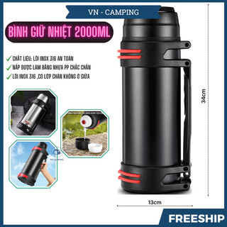  Bình Giữ Nhiệt 2000ml Cốc giữ nhiệt 1200ml Cao Cấp Phong Cách Hiện Đại Giữ Nhiệt Lâu 