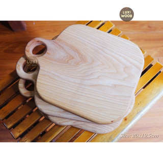 Khay,thớt gỗ decor 18 Vuông bầu (20x19.5)