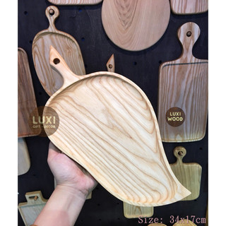 Khay - Thớt gỗ hình chiếc lá decor 31 LUXI decor