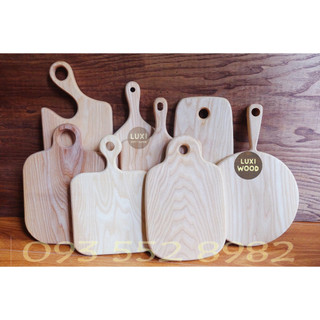 Khay - Thớt gỗ hình chiếc lá decor 31 (KT: 34x17cm) LUXI decor
