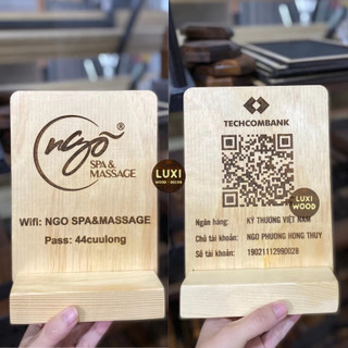 Bảng gỗ in mã qr thanh toán – luxi decor
