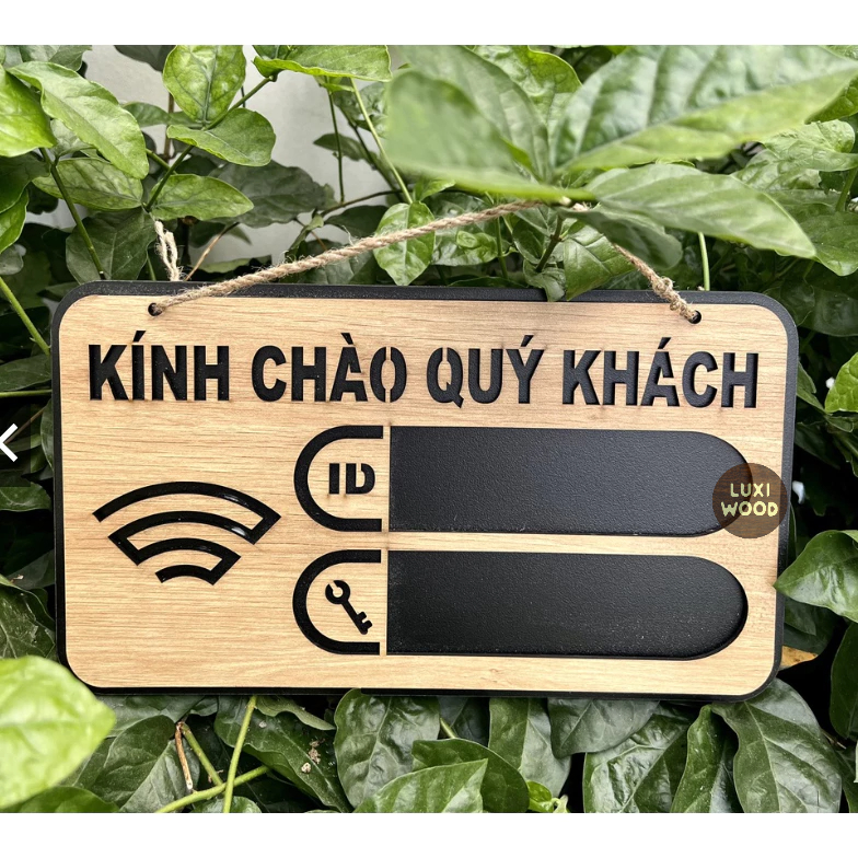 Bảng gỗ Password Wifi Mã #2 LUXI DECOR
