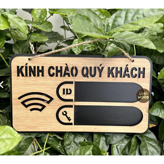 Bảng gỗ password wifi mã #2 luxi decor