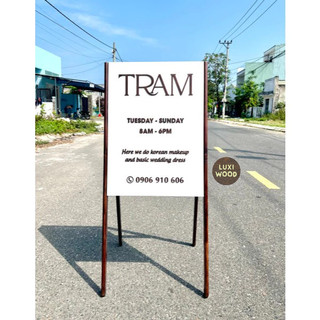 STANDEE GỖ VINTAGE - NỘI DUNG YÊU CẦU - LUXI DECOR