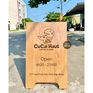 Standee gỗ 2 mặt decor - Luxi Decor
