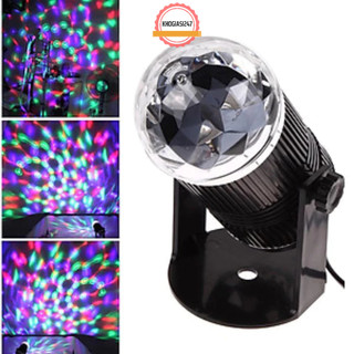 Đèn led pha lê xoay nhiều màu chớp nháy cảm biến âm thanh theo nhạc, đèn led trụ mini stage light