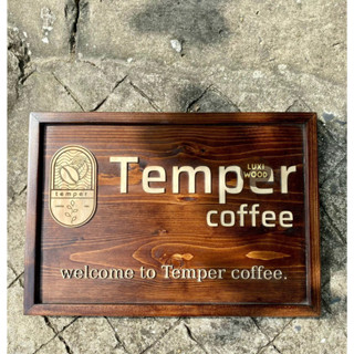 Bảng hiệu gỗ thông kt 40x30cm nội dung theo yêu cầu - LUXI DECOR