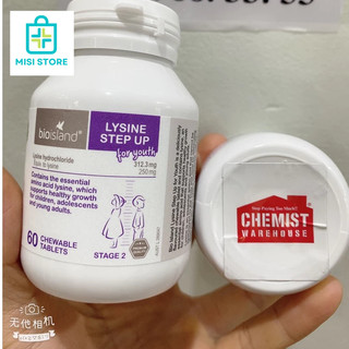 Lysine Bioisland của Úc, dạng bột và viên, hỗ trợ tăng chiều cao cho bé