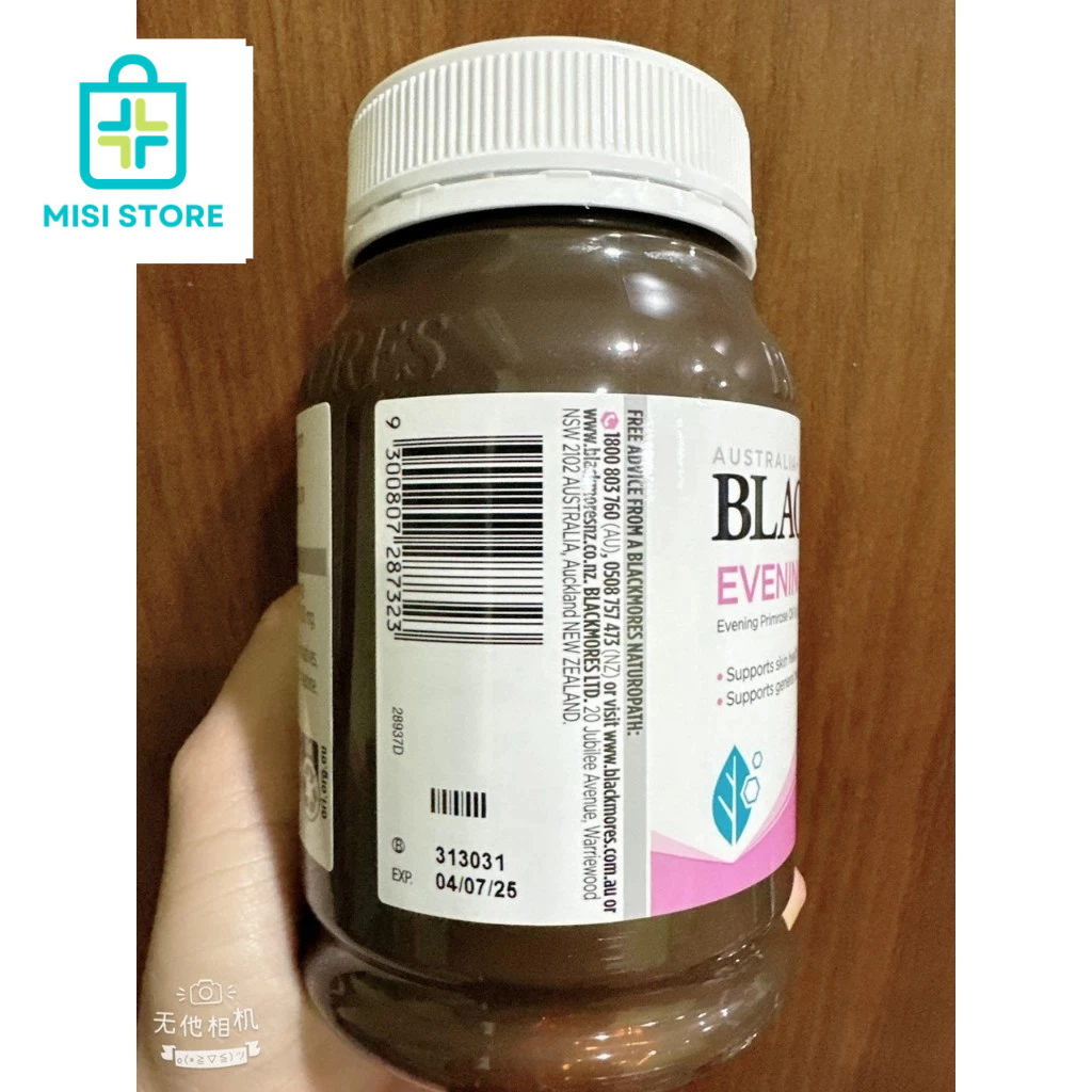 (Tem Chemist) Tinh dầu hoa anh thảo Blackmores Evening Primrose Oil, 190 viên, Úc