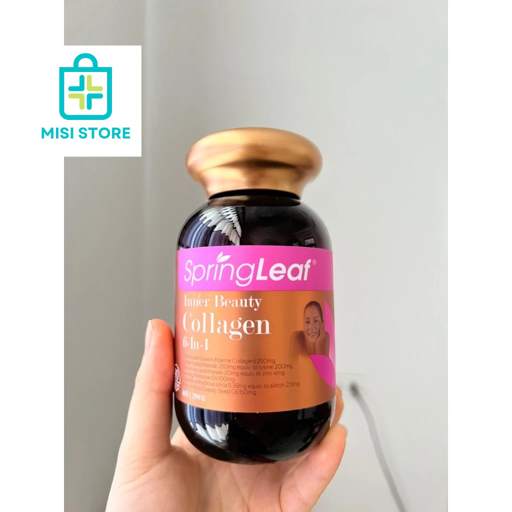 (date 2027) Viên uống Collagen 6 in 1 Spring Leaf Inner Beauty của Úc