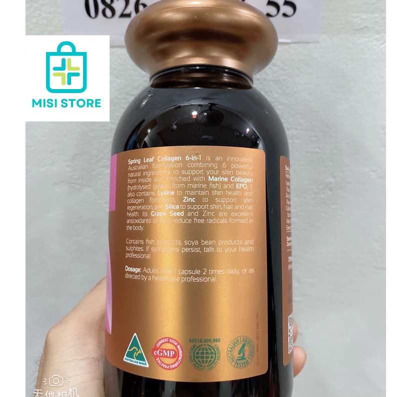 (date 2027) Viên uống Collagen 6 in 1 Spring Leaf Inner Beauty của Úc