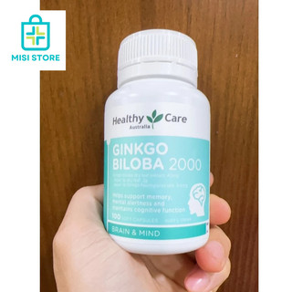 (Date 2027) Bổ não Ginkgo Biloba 2000, viên uống bổ não, tuần hoàn máu não, 100 viên